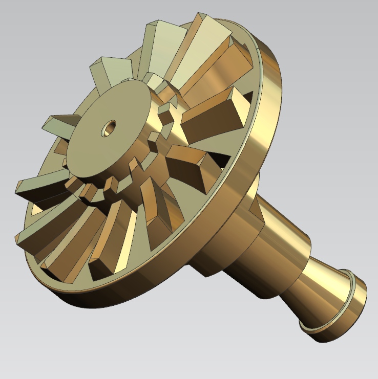 5-axis machined stainless steel impeller